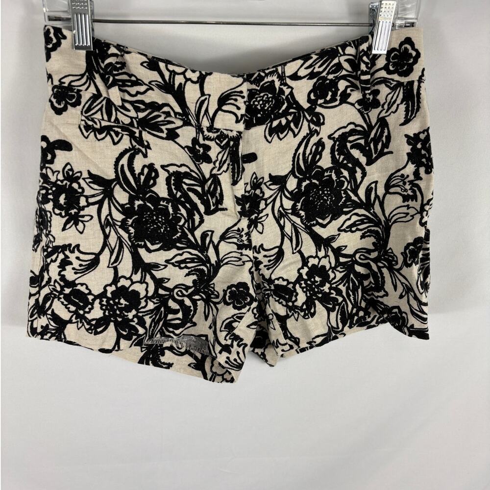 Ann Taylor LOFT Floral Linen Blend Shorts Size 2